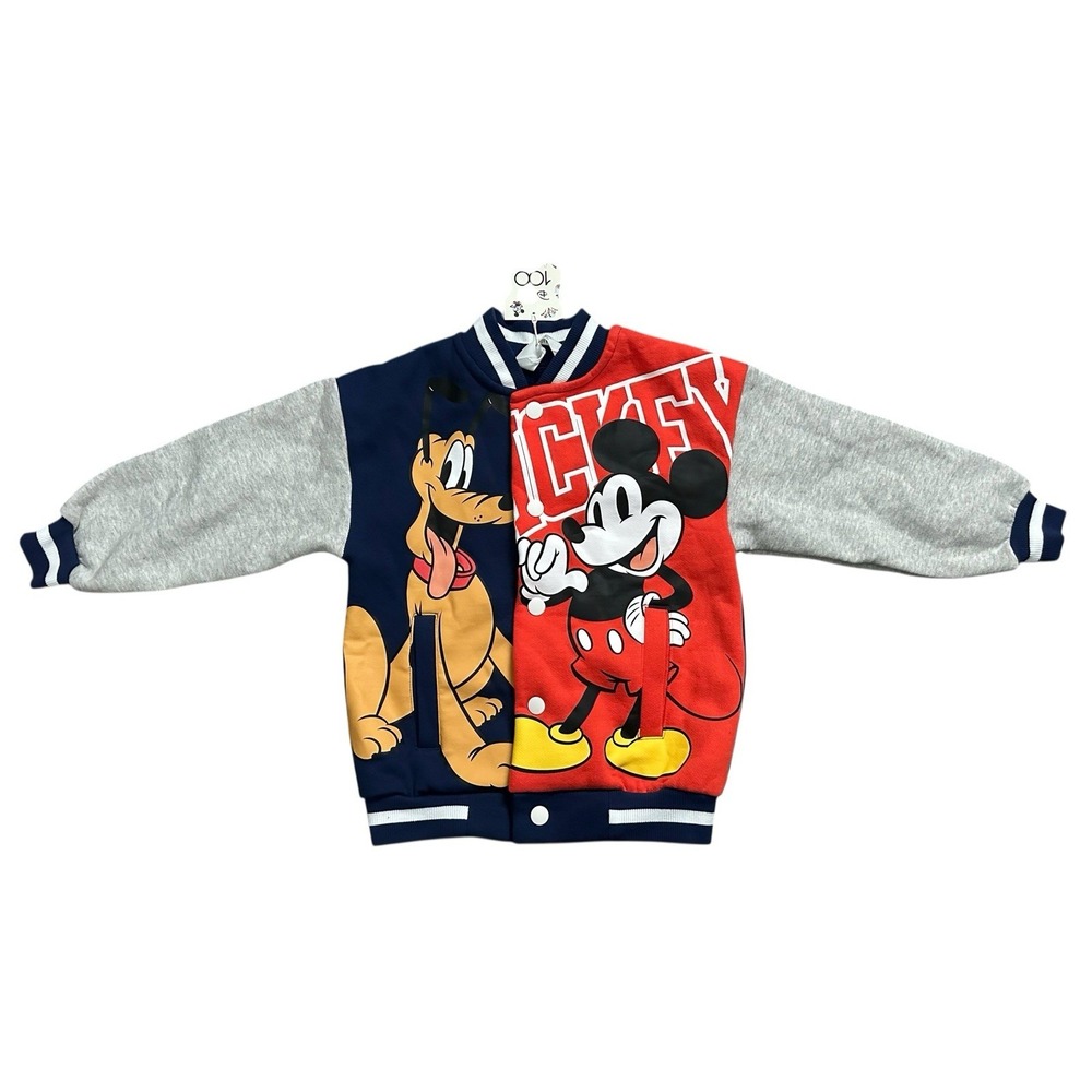 H&M Boys‎ Oversized Mickey Mouse Baseball Jacket Size 3 / 4T